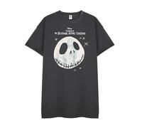 Disney Nightmare Before Christmas Camiseta camisón para Mujer Sally & Jack | Camiseta Nocturna con gráfico del Personaje Sally & Jack para Adultos en Negro | Top de Dormir de la película Tim Burtons