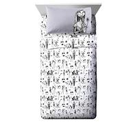 Disney Nightmare Before Christmas Gothic Romance - Juego de sábanas de 3 piezas, súper suave y acogedora, con Jack Skellington y Sally, sábanas de microfibra (producto oficial de Disney)