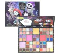 Disney Nightmare Before Christmas Paleta de 55 sombras de ojos con espejo, maquillaje para niñas y adolescentes, colores brillantes y mates, de Townley Girl