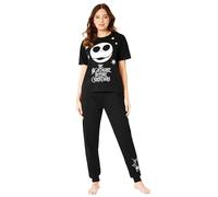 Disney Nightmare Before Christmas Pijamas para Adulto - Conjunto de Pijamas de 2 Unidades, Pijamas Invierno Navidad (M, Negro/Navidad)