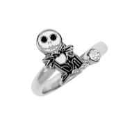 Disney Anillo Nightmare Before Christmas RF00386RRWL Bañado en plata Piedra clara Blanco y negro