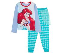 Disney Niñas La Sirenita Ariel Pijamas Vestido de Princesa Completa Novedad con Pantalones de Terciopelo con Brillo, Lila, 4-5 años