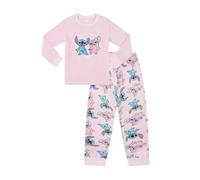 Disney Niñas Lilo y Stitch, juego de pijamas de felpa de lujo Stitch y Angel (15-16 años) Rosa