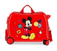 Maleta Infantil 2 Ruedas Multidireccionales Mickey Enjoy The Day Oh Boy Roja 50cm