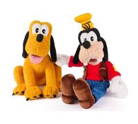 Disney Official Goofy and Pluto - Peluche clásico de Mickey y sus amigos, peluche coleccionista de lujo, juego de recuerdo de 14 pulgadas