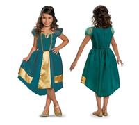 Disney Oficial Clásico - Disfraz de Princesa Merida Brave para Niña, Carnaval y Halloween, Talla S