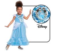 Disney Oficial - Disfraz Cenicienta Niña Adaptable, Disfraz Princesa Niña Adaptable En Talla S