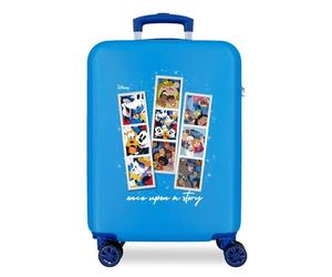 Disney Once Upon a Story Maleta de Cabina Azul 38x55x20 cms Rígida ABS Cierre de combinación Lateral 34L 2 kgs 4 Ruedas Dobles Equipaje Mano