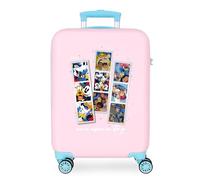 Disney Once Upon a Story Maleta de Cabina Rosa 38x55x20 cms Rígida ABS Cierre de combinación Lateral 34L 2 kgs 4 Ruedas Dobles Equipaje Mano