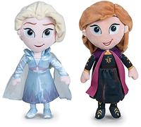Disney - Pack 2 Peluches 11'81"30cm Princesas Frozen - Elsa + Anna Calidad Super Soft