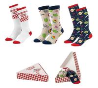 Disney Pack Calcetines Toy Story Pizza Planet Unisex - 3 Pares Calcetines Algodón con Elástico (65% Cotton), Suaves y Transpirables, Talla Única, Licencia Oficial para Uso Diario y Regalo