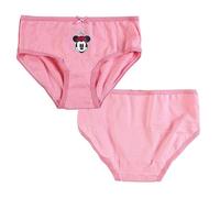 Pack de Braguitas de Minnie Mouse - Colores Azul, Blanco y Rosa - 3 Unidades - Talla 6 a 8 Años - Braguitas Infantiles Elaboradas en Algodón - Producto Original Diseñado en España