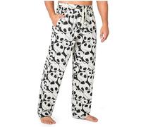 Disney Pantalon Pijama Hombre y Adolescentes Pantalones Largos Algodon con Bolsillos Cómodo Ropa de Dormir Ideas Regalos (M, Blanco/Negro Jack)