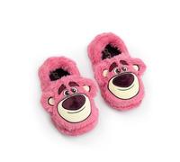 Disney Pantuflas rosas de Lotso de Toy Story para niñas | Calzado cómodo y esponjoso para estar en casa | Calzado con personajes para interiores | Pantuflas divertidas para niños