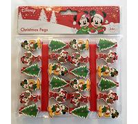 Disney Paquete De 24 Pegatinas De Navidad Mickey Y Minnie Mouse