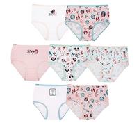 Disney Paquete de 7 Bragas de Aniversario para niñas, 100% algodón, con Bambi, Pocahontas, Ardillas, Elsa y más, Tallas 2/3t, 4t, 4, 6, 8, Paquete de 7 Disney100, 2-3 años
