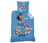 Disney Pat Patrol - Juego de Funda nórdica de 140 x 200 cm y Funda de Almohada de 63 x 63 cm, 100% algodón, Color Azul pequeño