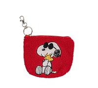 DISNEY Peanuts Snoopy - Llavero de monedero, color rojo y blanco, Rojo, blanco y negro, Talla única, Moderno