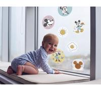 Disney - Pegatinas para ventana de Mickey Rise and Shine Bubbles, tamaño 30 x 30 cm, 2 hojas, habitación de niños, habitación de bebé, ventana, imagen para ventana