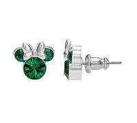 Disney Pendientes chapados en plata Minnie con piedra natal de mayo EF00469SMAYL.PH, talla única, Latón, Sin piedras preciosas