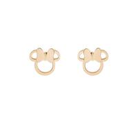 Disney Pendientes de Botón Minnie Mouse en Acero Médico Hipoalergénico con Baño de Oro, para Mujeres y Niñas, con Caja de Regalo, Joya Oficial Disney