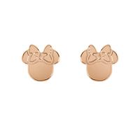 Disney Pendientes de tuerca de plata de ley chapados en oro rosa de Minnie Mouse E905119PL.PH, talla única, Plata de ley, No es una piedra preciosa
