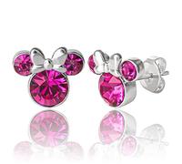 Pendientes Disney Minnie Mouse con Piedra de Nacimiento para Mujer - Pendientes para niña - Joyas con Piedra de Nacimiento - Joyas Disney