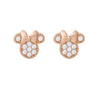Joyería de Minnie Mouse de Disney, Aretes de Zirconia Cúbica en Oro Rosa sobre Plata de Ley, 90 Aniversario del Cumpleaños de Mickey