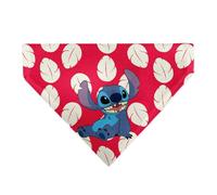 Disney Pet Bandana Lilo y Stitch Vestido Hojas con Stitch Sentado Pose Rojo Slip On Collar Bandana Solo Bandana