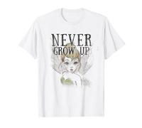 Disney Peter Pan Tinkerbell Sketch Never Grow Up Camiseta