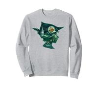 Disney Peter Pan & Wendy Silhouette of Adventure Disney+ Sudadera, Unisex para adultos, Gris Jaspeado, L