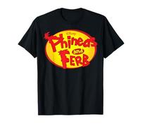 Disney Phineas and Ferb Red Show Logo Orange Circle Camiseta