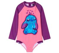 Disney Pieza Única Bañador para Niñas con Mangas Largas - Regalos de Stitch (Rosa Stitch, 9-10 años)
