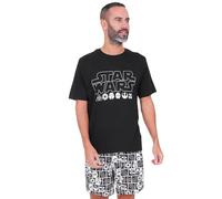 Disney - Pijama corto de algodón oficial de Star Wars para hombre, Negro, XXL