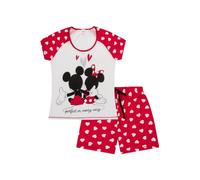 Disney Pijama corto para mujer de Minnie y Mickey Mouse Perfect In Everyway, blanco, 16-18