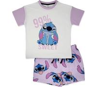 Disney Pijama de Manga Corta Lilo & Stitch para niña - 100% algodón - 11-12 Años: 152cm
