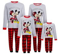 Disney Pijama de Navidad familiar a juego de Mickey & Minnie para adultos y niños, Para hombre., XX-Large