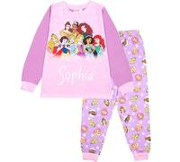 Disney Pijama de Navidad personalizado para niños, 100% algodón, manga larga, pijama de invierno, suave y cómodo, regalo para niños y niñas, rosa, 3-4 Years