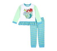 Disney Pijama de Sirenita para niñas | Pijama Ariel con cintura con volantes | Disfraz de sirena para niños | Producto oficial de regalo, verde, 5-6 Years