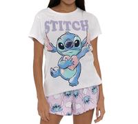 Disney Pijama De Stitch | Stitch Pijama Mujer | Pijamas para Mujer | Blanco X-Large