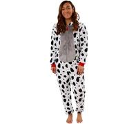 Disney Pijama Entero Adultos | Pijamas de 101 Dálmatas para Mujeres | Disfraz de 101 Dálmatas | Mercancía Oficial de 101 Dálmatas | Blanco | Medium