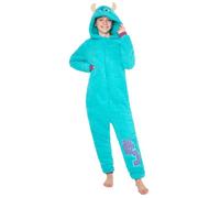 Disney Pijama Entero Niña - Stitch Pijama Niña, Onesie Cierre Cremallera Completo, Edad 7-15 Años, Regalo Navidad (Azul/Turquesa Sully, 7-8 años)