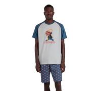 Disney Pijama Hombre Verano 100% Algodón - Pijama Manga Corta Generals para Hombre - Pantalón Corto con Cinturilla Ajustable Estampado - Tejido Suave