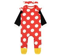 Disney Pijama Juego de traje de dormir y diadema para Niñas Bebés Minnie Mouse Rojo 0-3 Meses