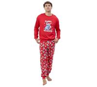 Disney Pijama Manga Larga Stitch Happy Holidays para Hombre