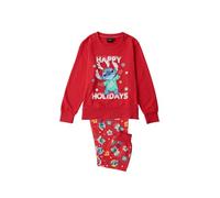 Disney Pijama Manga Larga Stitch Happy Holidays para Niña