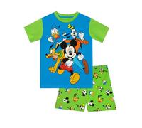 Disney Pijama Mickey Niño | Pijamas Cortos para Niños | Pijamas de Mickey, el Pato Donald y Goofy | Azul 7-8 Años