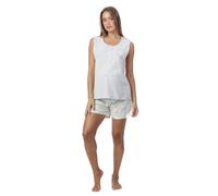 Disney Pijama Mujer Thumper Maternity de Algodón con Sin Mangas Cuello con Tapeta Botones Pantalón Corto Estampado Vigoré y Verano Color Gris Jaspe Talla L