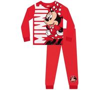 Disney Pijama Niña Minnie Mouse, Minnie Pijama Chica, Pijamas Niña Manga Larga, Pijamas De Invierno, Rojo 18-24 Meses