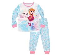 Disney Pijama Niña | Pijamas Frozen Elsa e Anna | Princesas Pijams para Ninos Azul -4 5 Años